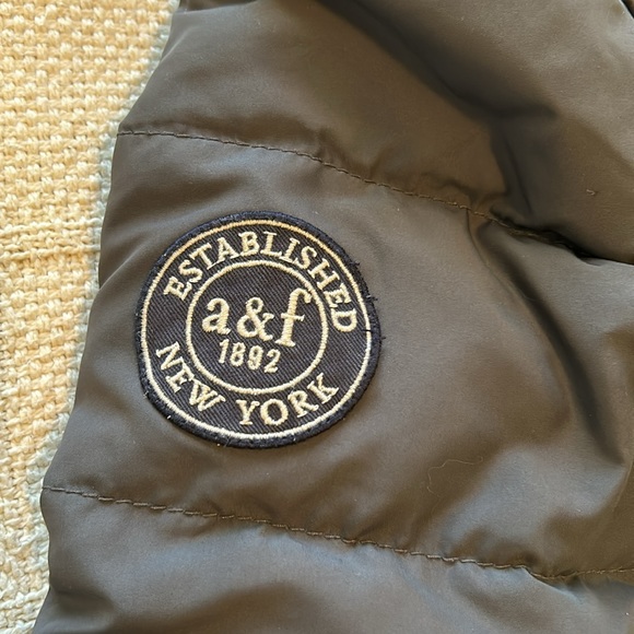 Abercrombie Kids Down Grey Coat Jacket w Hood sz M - Picture 12 of 14